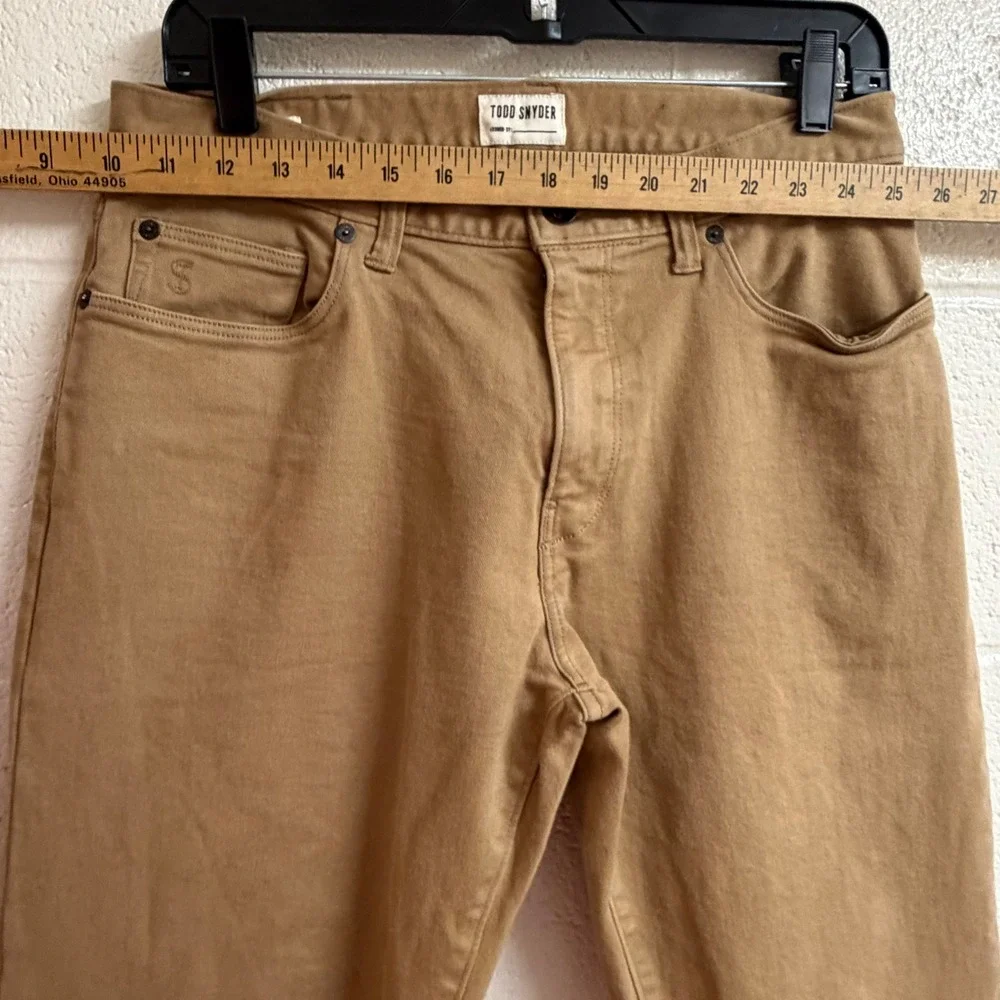 Todd Snyder Mens Straight Fit Stretch 5-Pocket Pants 35 Brown Academia Preppy